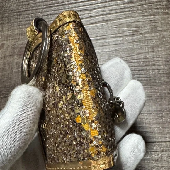 Coach Gold Glitter Photobook Charm Y2K - Picture 9 of 9